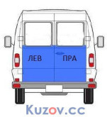 Ремчасть задней двери Mercedes Bus T1 (207-410) до окна - ліва