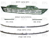 Решетка бампера Honda CRV 3 2006-2009 середня, верхня (внешня часть, полоска хром.) 