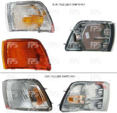 Покажчик повороту Mitsubishi Galant 88-93 (E30/39) лівий, белий  214-1524L-AE-C