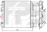Радіатор охолодження двигуна Renault Kangoo (03-09) 1.5 DCi, МКПП, конд. 
