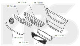 Молдинг решітки Volkswagen Touareg 2007-2009
