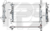 Радіатор охолодження двигуна Ford Focus III (11-14) 1.0 EcoBoost (AVA)