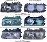 Фара BMW 3 E36 94-99 права  электрич. H7+H7 2007102E