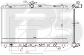 Радіатор охолодження двигуна Toyota Camry V50 2011-2017, 1640036250
