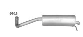 Глушник задній Skoda Fabia 2 Volkswagen Polo Seat Ibiza 2007-2014, 1.2 D/1.6 D, 6Q6253609CA, 6R6253609AN