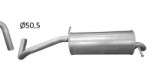 Глушник задній Skoda Fabia 2 Seat Ibiza 2007-2014, 1.2