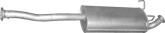 Глушник середній (резонатор) Toyota Land Cruiser Prado 90 1996-2003, 1740367050
