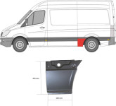 Ремчастина лівого бока Mercedes Sprinter VW Crafter 2006-2018, A9066375409