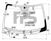 Скло лобове (вітрове) Hyundai Santa Fe 2 2006-2009,+ датчик дощу, світла