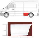Ремчастина заднього лівого крила Mercedes Sprinter 1995-2006, Volkswagen LT 2 1996-2005