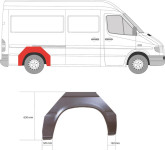 Арка заднього крила ліва/права Mercedes Sprinter 1995-2006, Volkswagen LT 2 1996-2005