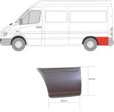 Ремчасть лівого заднього крила (кут) Mercedes Sprinter 1995-2006, Volkswagen LT 2 1996-2005