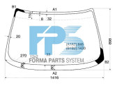 Скло лобове (вітрове) Audi 80 / 90 B3 1986-1994