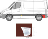 Ремчастина бока задня ліва Mercedes Sprinter 2006-2018, A9066375809