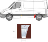 Ремчастина лівого бока Mercedes Sprinter VW Crafter 2006-2018, A9066375209
