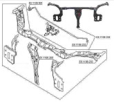 Передня панель Daewoo Lanos / Sens 98-, середня, вертикальная 