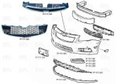 Накладка под номерной знак Chevrolet Cruze 09-12, амер. версия 