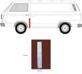 Ремчастина кузова права Volkswagen Transporter T3 1980-1991