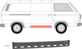 Ремчастина правої зсувної дверки внутрішня Volkswagen Transporter T3 1980-1991