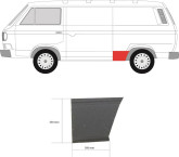 Ремчастина заднього правого крила Volkswagen Transporter T3 1980-1991