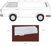 Ремчастина заднього правого крила Volkswagen Transporter T3 1980-1991