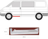 Порог під передні ліві двері Volkswagen Transporter T4 1990-2002