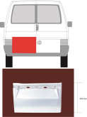 Ремчастина задньої лівої дверки Volkswagen Transporter T4 1990-2002