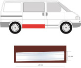 Ремчастина правої зсувної дверки Volkswagen Transporter T4 1990-2002