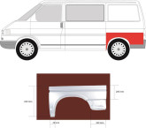 Ремчастина кузова задня ліва Volkswagen Transporter T4 1990-2002 коротка база