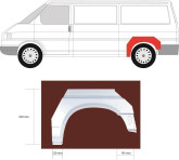 Арка задня ліва Volkswagen Transporter T4 1990-2002 довга база