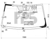Скло лобове (вітрове) Toyota Land Cruiser 200 Lexus LX570 2007-2021