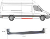 Порог правий Mercedes Sprinter 2006-2018, A9066374509