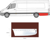 Ремчастина бока лівого Mercedes Sprinter 2006-2018, A9066376409