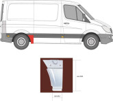 Ремчастина правого бока Mercedes Sprinter VW Crafter 2006-2018, A9066375309