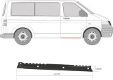 Порог правий внутрішній Volkswagen Transporter T5/T6 2003-2022